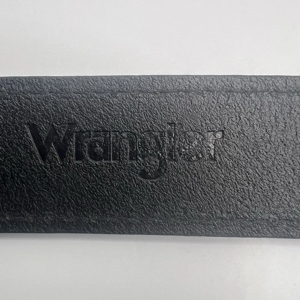 Wrangler Genuine Leather Belt 38/95 Black Classic Work Minimalist Closet‎ Staple